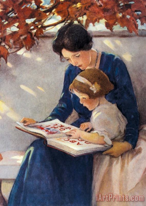 Jessie Willcox Smith Mother Helps with The Abc's Art Painting