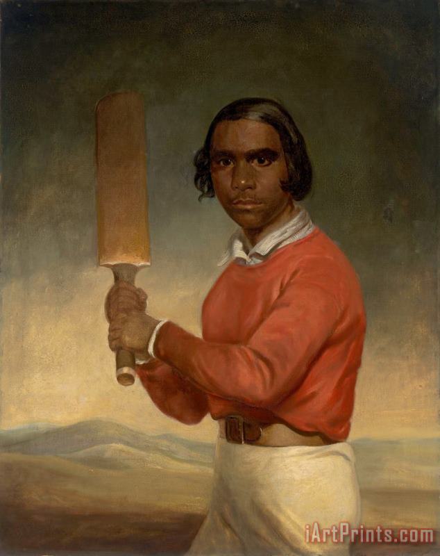 J.M. Crossland Portrait of Nannultera, a Young Poonindie Cricketer Art Print
