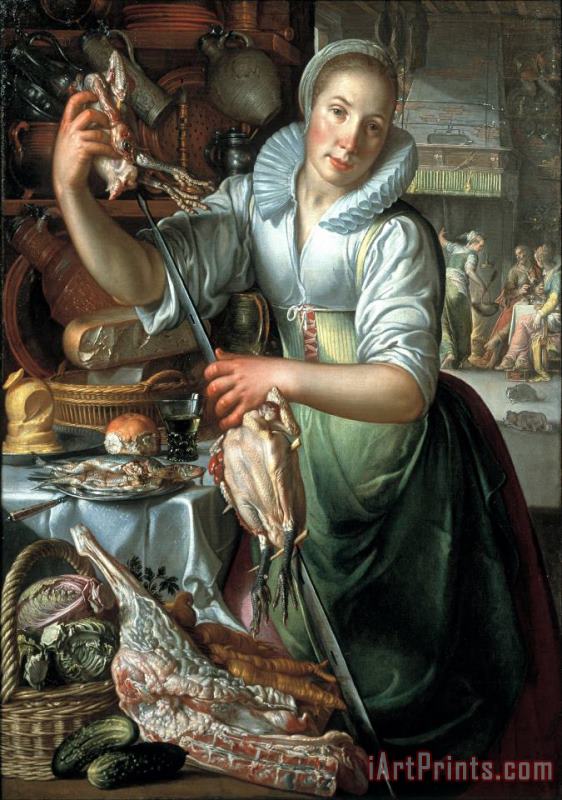 Joachim Anthonisz Wtewael The Kitchen Maid Art Painting