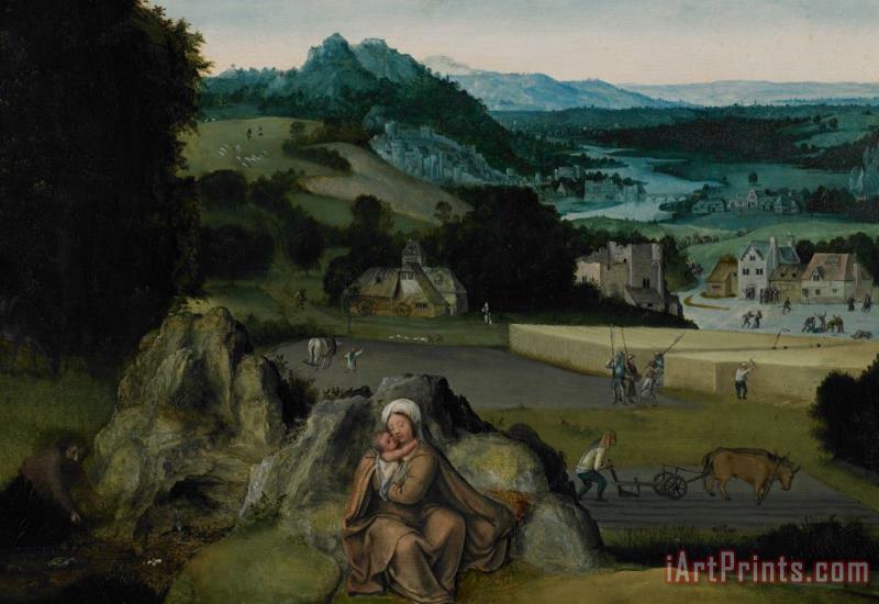 The Rest On The Flight Into Egypt painting - Joachim Patinir The Rest On The Flight Into Egypt Art Print