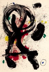 Joan Miro A Man Picking Grapes, 1964