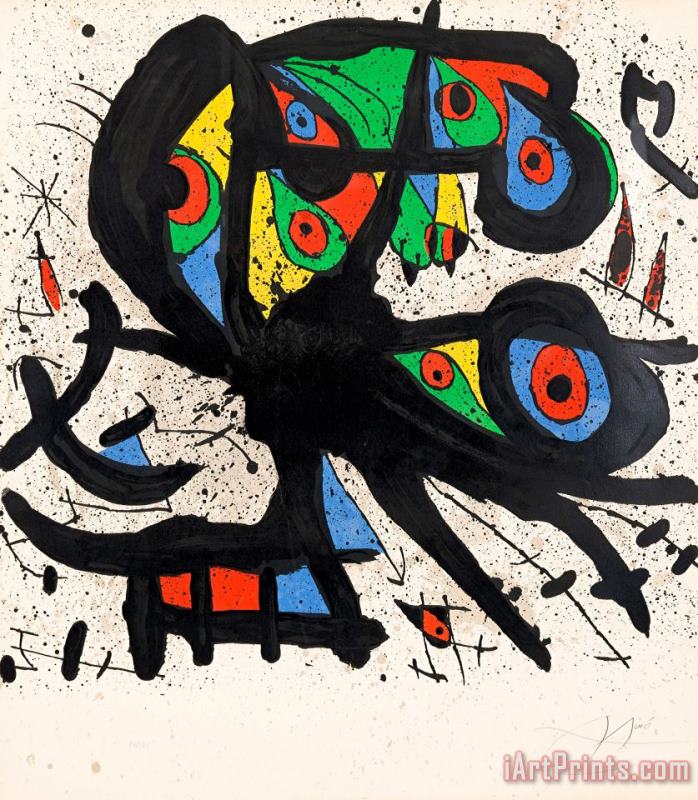 Agora I, 1971 painting - Joan Miro Agora I, 1971 Art Print