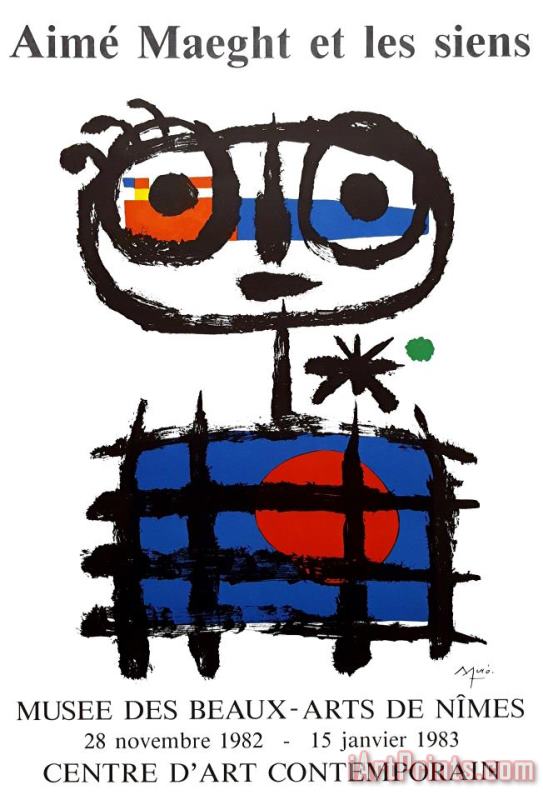 Joan Miro Aime Maeght Et Les Siens (sun Eater), 1982 Art Print