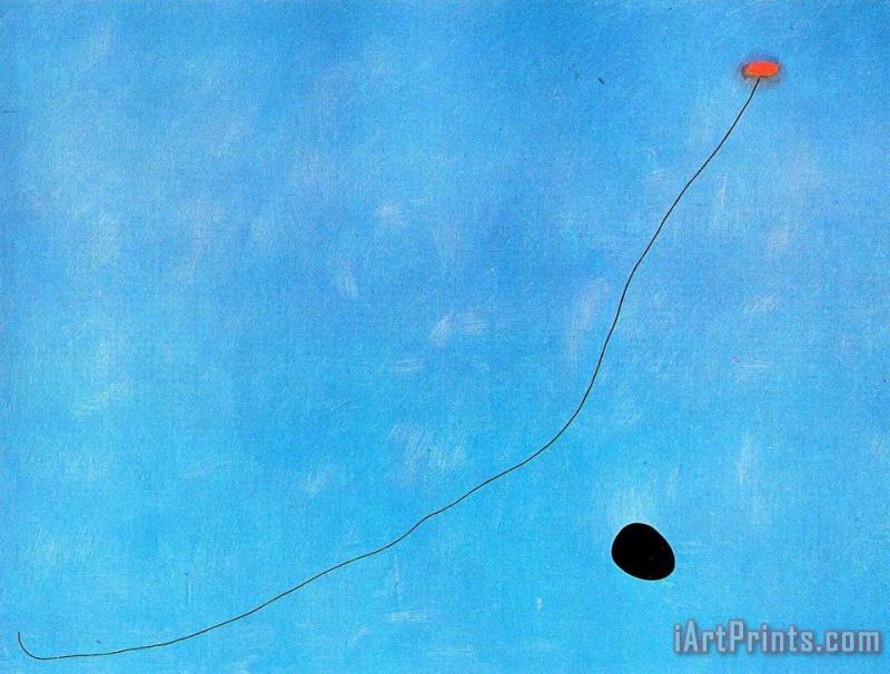Blue III painting - Joan Miro Blue III Art Print