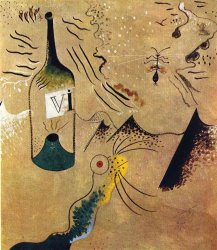 Joan Miro Bottle of Vine painting