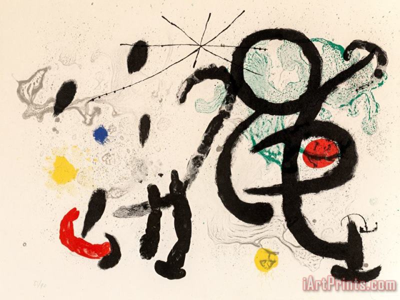 Joan Miro Danse Barbare, 1963 Art Print