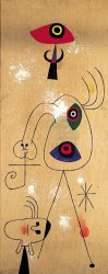 Joan Miro Femme Et Oiseaux Dans La Nuit, 1946