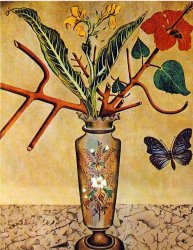 Joan Miro Flowers And Butterfly