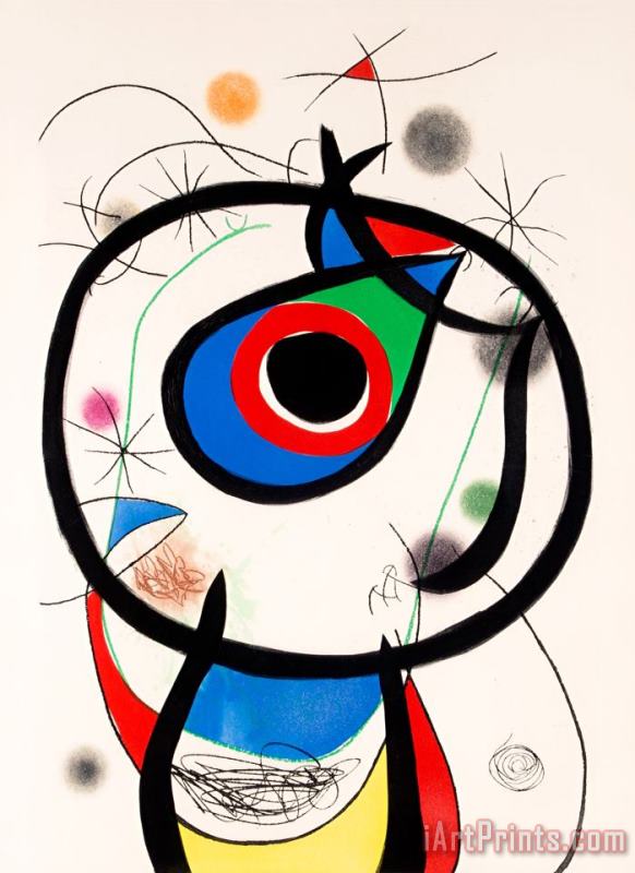 Joan Miro Galathee, 1976 Art Painting