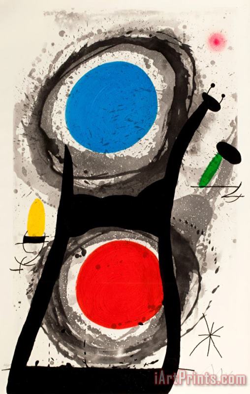 Joan Miro L'adorateur Du Soleil, 1969 Art Painting