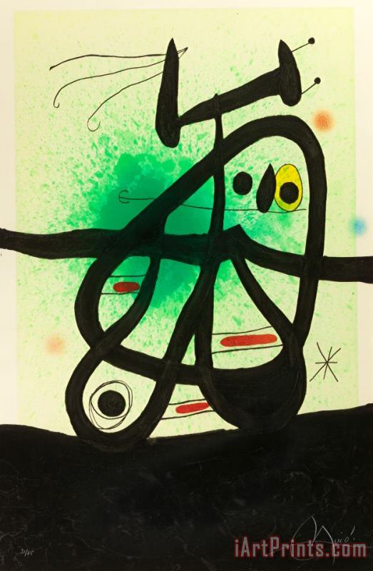 Joan Miro L'oiseau Mongol, 1969 Art Print
