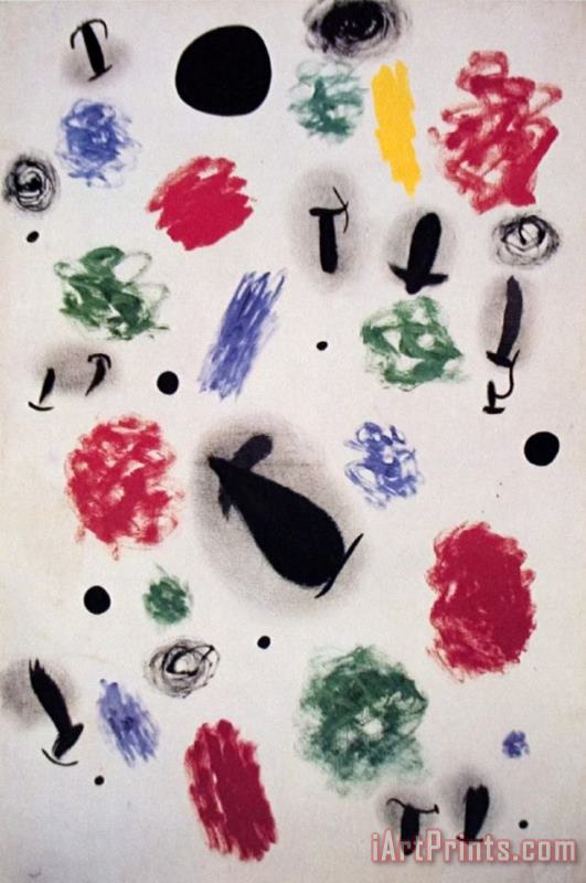 Joan Miro Le Chant De La Prairie 1964 Art Painting