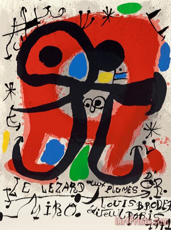 Le Lezard Aux Plumes D'or, Paris, 1971 painting - Joan Miro Le Lezard Aux Plumes D'or, Paris, 1971 Art Print