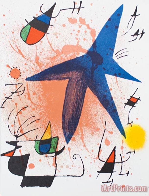 Litografia Original I painting - Joan Miro Litografia Original I Art Print