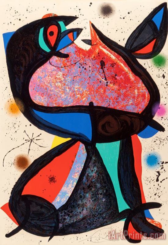 Nestor, 1975 painting - Joan Miro Nestor, 1975 Art Print