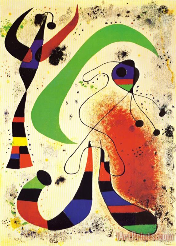 Joan Miro Night Art Print