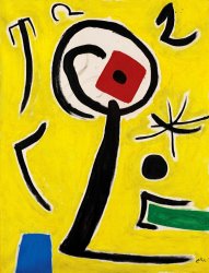 Joan Miro Personnage, Oiseau, Etoile Dans Un Paysage, 1978