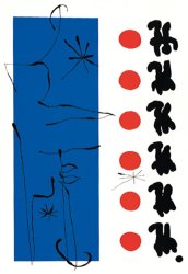 Joan Miro Rouge Et Bleu 1960