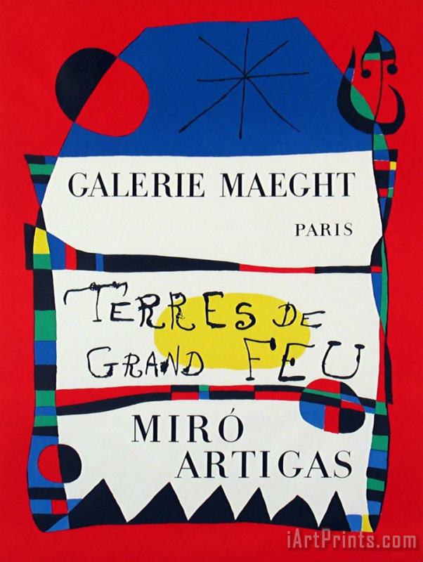 Joan Miro Terres De Grand Feu Art Painting