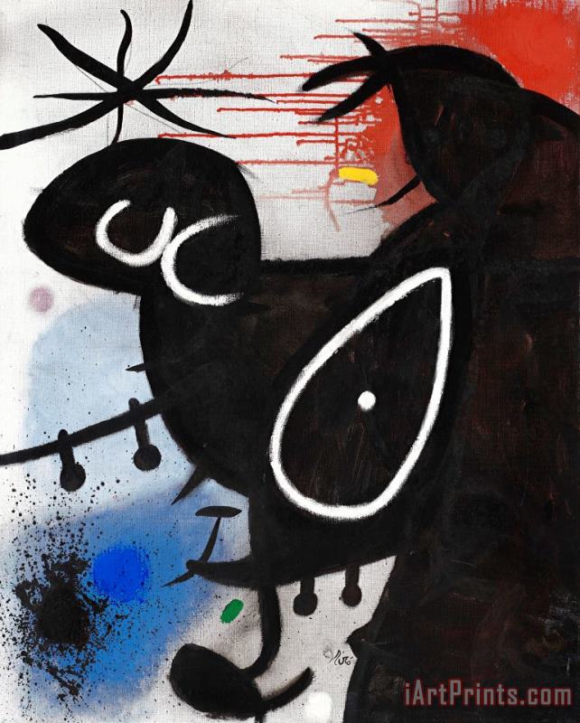 Joan Miro Tete, Oiseau, Etoile, 1976 Art Painting