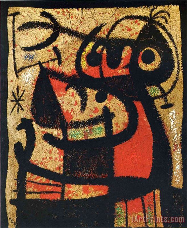 Joan Miro Women And Birds Art Painting
