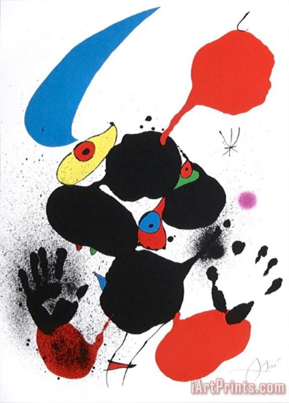 Joan Miro Xiii Congreso Nacional De Cirugia 1980 Art Print