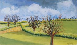 Joan Thewsey Suffolk Spring Sky painting