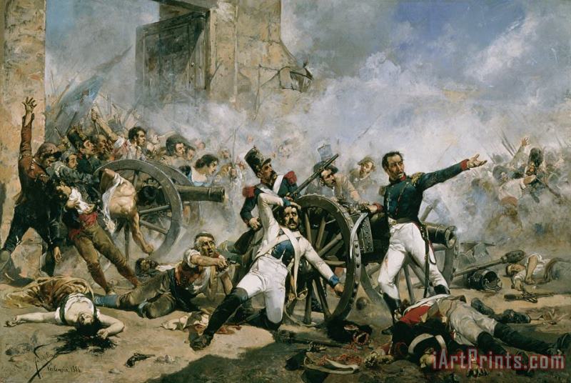 Spanish uprising against Napoleon in Spain painting - Joaquin Sorolla y Bastida Spanish uprising against Napoleon in Spain Art Print
