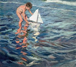 Joaquin Sorolla y Bastida The Little Sailing Boat painting