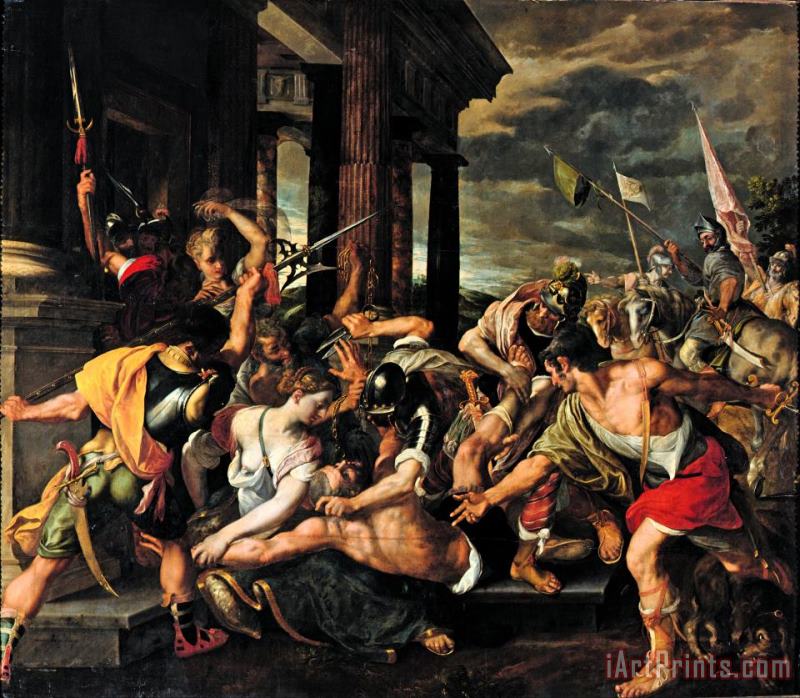 Jodocus van Winghe Delilah's Betrayal And Samson's Imprisonment by The Philistines Art Print