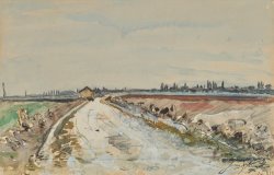 Johan Barthold Jongkind Paysage Avec Route, Dauphine ( Recto ; Verso ), 1879