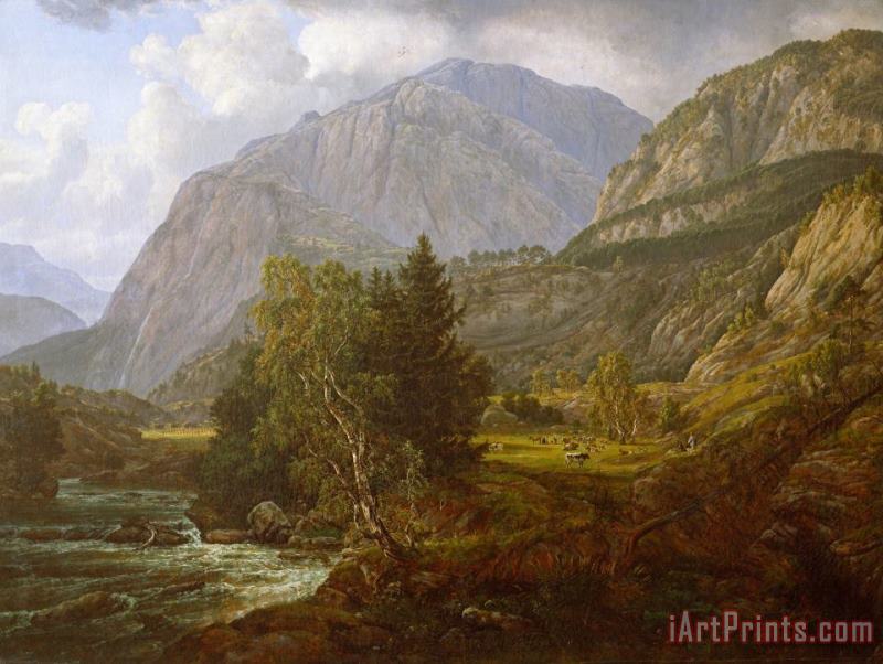 Johan Christian Dahl View of Fortundalen Art Painting
