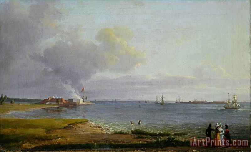 View Over Oresund Near The Lime Works painting - Johan Christian Dahl View Over Oresund Near The Lime Works Art Print