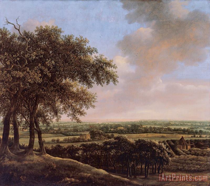 Landscape with Four Trees painting - Johan de Lagoor Landscape with Four Trees Art Print