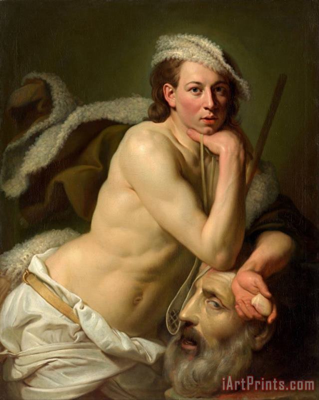 Johan Joseph Zoffany Self Portrait As David with The Head of Goliath Art Print