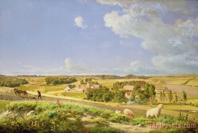 Landscape painting - Johann Moller Landscape Art Print
