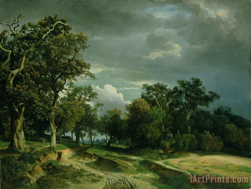 The Path on the Edge of the Wood painting - Johann Wilhelm Schirmer The Path on the Edge of the Wood Art Print
