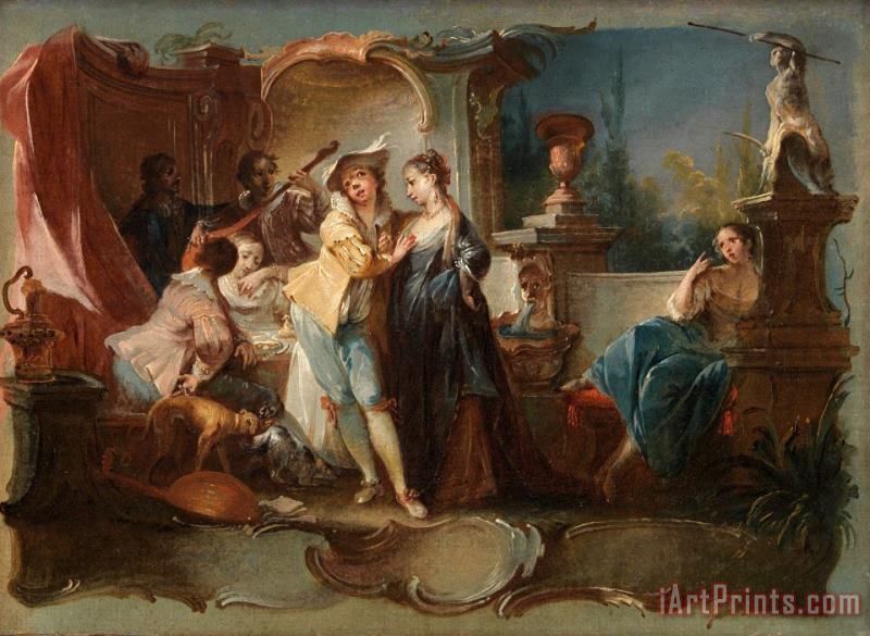 Johann Wolfgang Baumgartner The Prodigal Son Living with Harlots Art Print