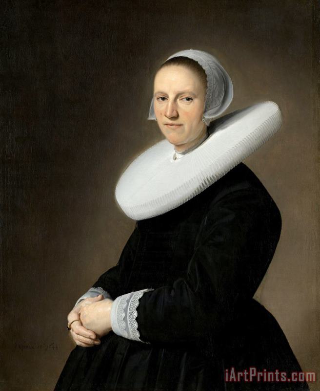 Portrait of Adriana Croes painting - Johannes Cornelisz. Verspronck Portrait of Adriana Croes Art Print