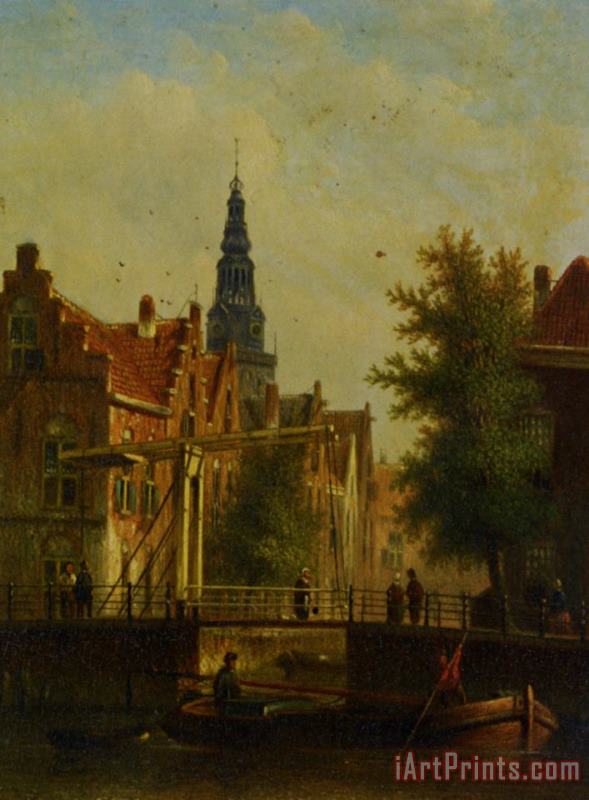Johannes Franciscus Spohler Bridge Over The Canal Art Painting