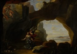 Johannes Lingelbach The Magdalen In A Cave painting