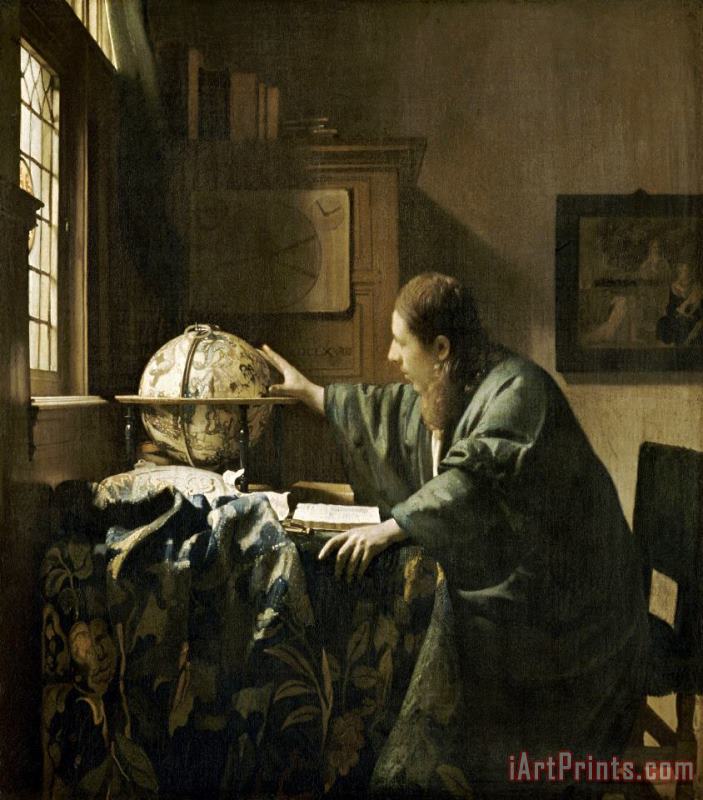 Johannes Vermeer L'astronome Dit Aussi L'astrologue Art Print