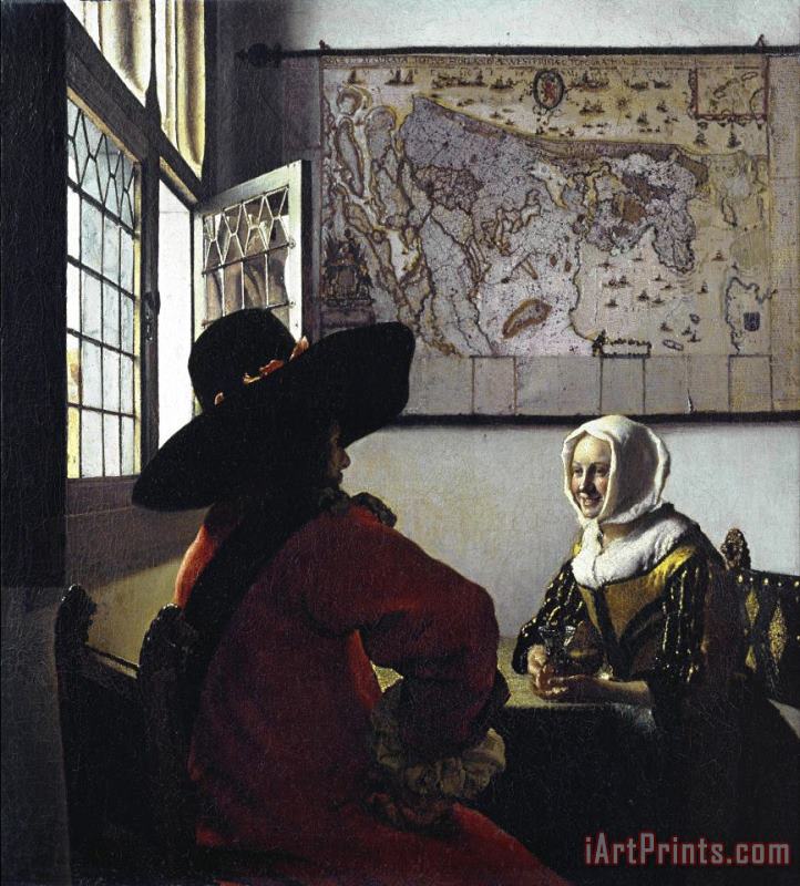 Johannes Vermeer Officer And a Laughing Girl Art Print