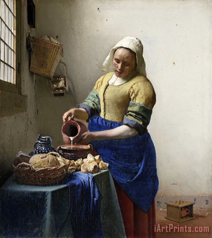Johannes Vermeer The Kitchen Maid Art Painting