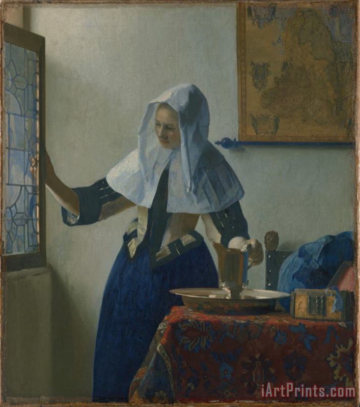 Young Woman with a Water Jug painting - Johannes Vermeer Young Woman with a Water Jug Art Print