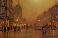John Atkinson Grimshaw A Street at Night