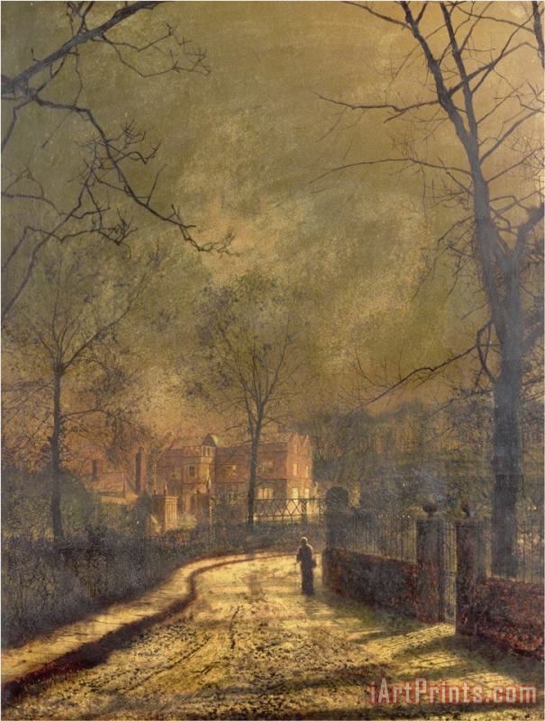 John Atkinson Grimshaw Autumn Scene Leeds 1874 Art Painting