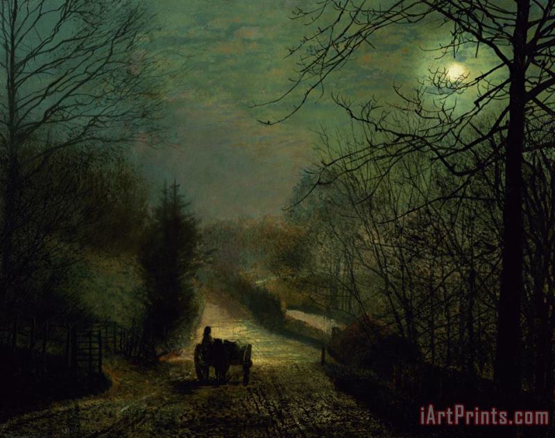 Forge Valley painting - John Atkinson Grimshaw Forge Valley Art Print