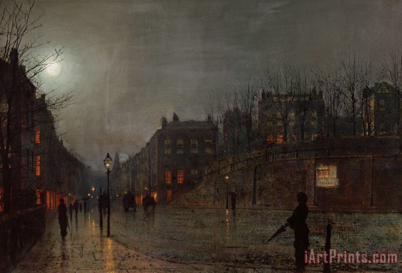 Going Home at Dusk painting - John Atkinson Grimshaw Going Home at Dusk Art Print