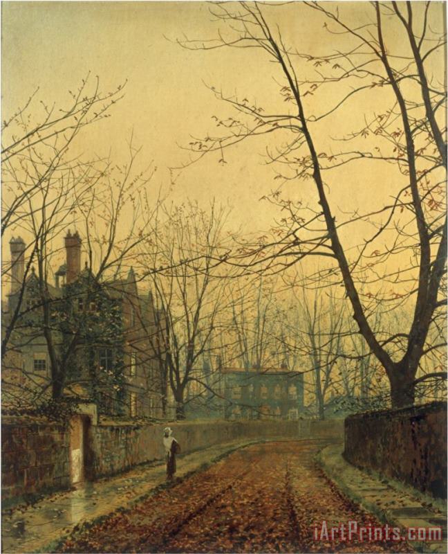 John Atkinson Grimshaw Hampstead Autumn Gold 1880 Art Print